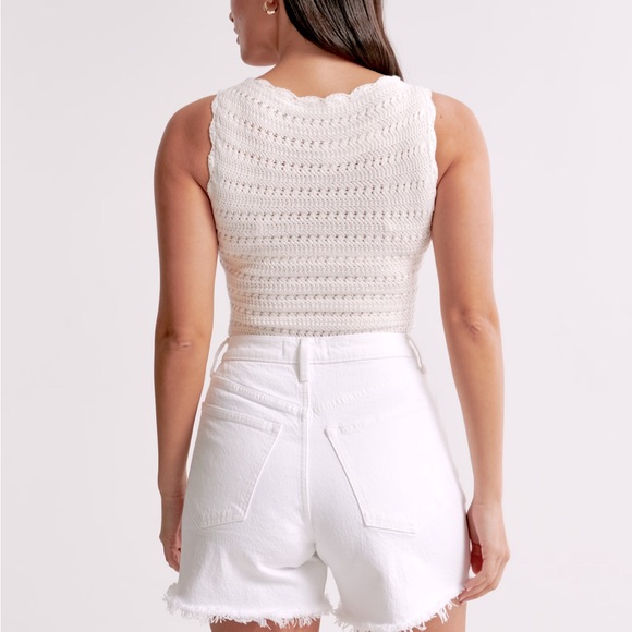 ABERCROMBIE and FITCH Jeans $70 Women The Dad Short Frayed Hem Plus Size 14 NWT - Picture 5 of 8